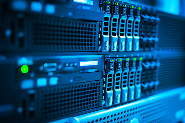 Network servers An Network servers in data room . computer part stock pictures, royalty-free photos & images