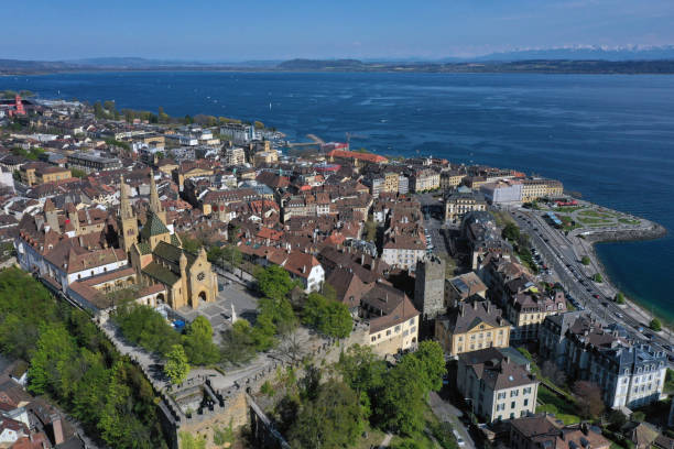 Neuchatel - Neuchâtel Panorama stock photo