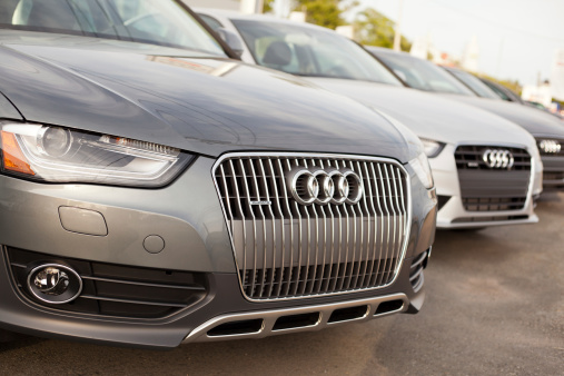 New Audi Cars At Dealership Stock Photo - Download Image Now - iStock