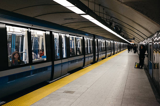 New Azur metro cars in Montreal stock photo