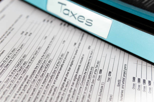 New Canada Revenue Agency Tax Forms stock photo