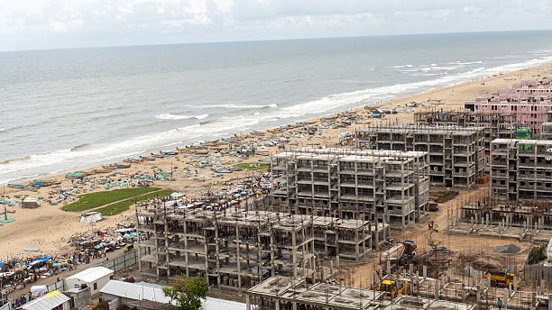 New Construction Chennai Aerial View stock photo