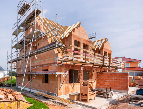 New construction of a house stock photo