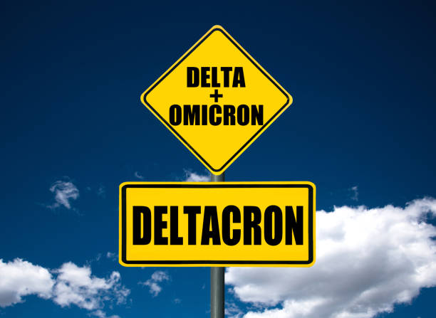 new deltacron covid variant virus stock photo