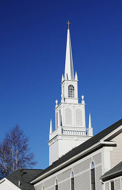 New England Church -Bedford NH stock photo
