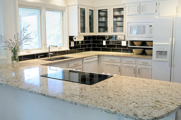 New Kitchen Modern, open kitchen. quartz stock pictures, royalty-free photos & images
