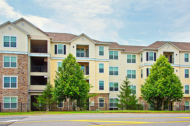New Modern Apartments Modern Apartment Complex flat physical description stock pictures, royalty-free photos & images