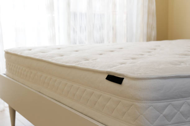 New white mattress. stock photo