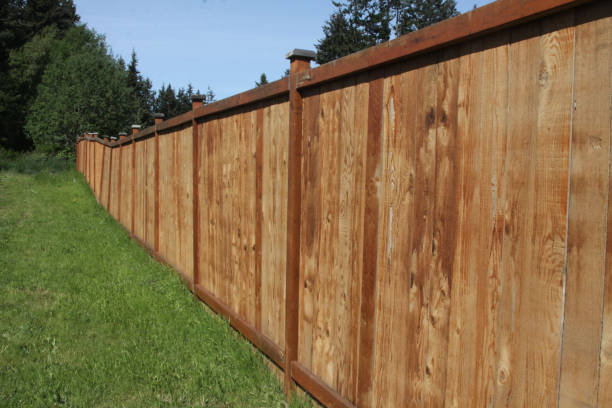 New Wooden Fence stock photo
