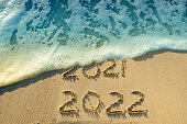 istock New year 2022 on the beach 1347298658