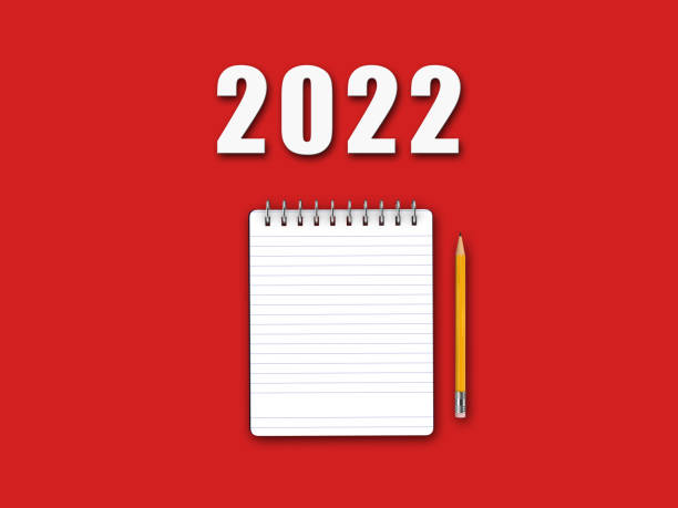 New year 2022 resolution plan stock photo