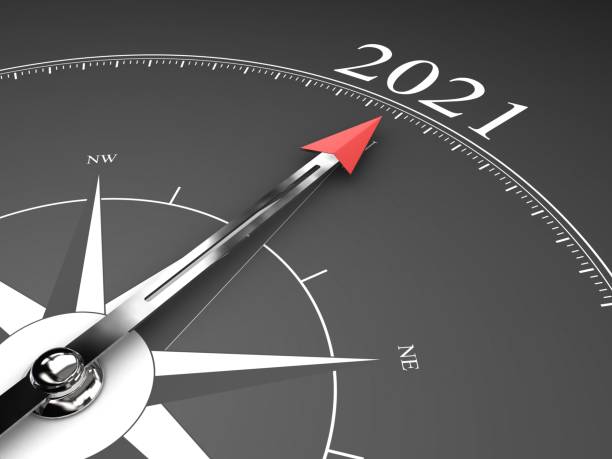 neujahrsbeschluss 2021 plankompass - zirkel fotos stock-fotos und bilder