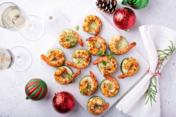 New Years Eve party appetizer stock photo