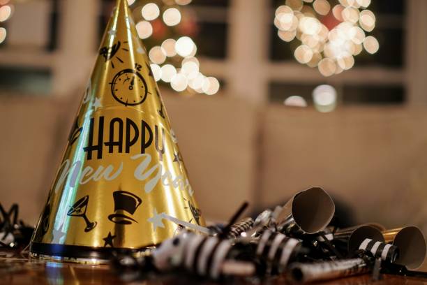 New Years Eve Party Hat stock photo