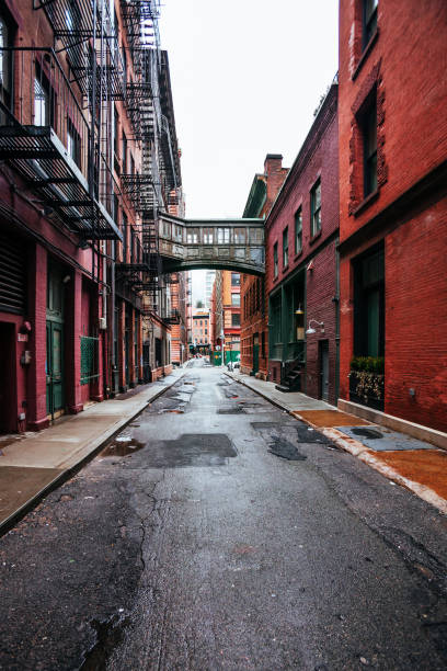 New York City - alley in Tribeca district stock photo