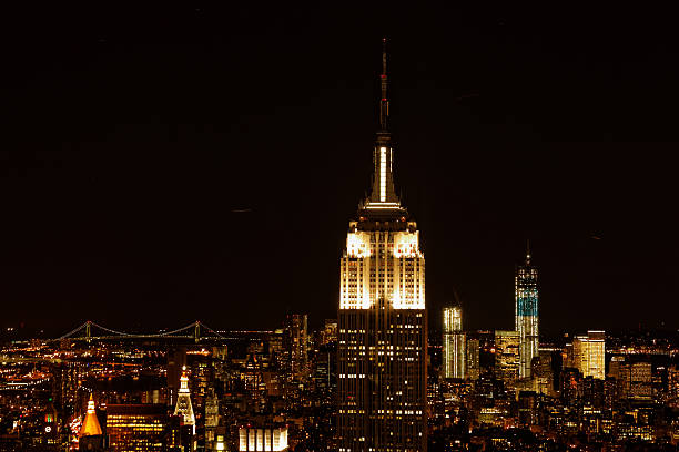 New York city at night XXXL stock photo