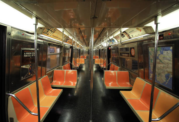 new york city subway stock photo