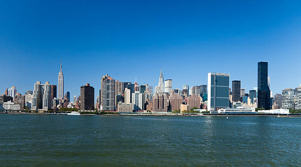 New York City Uptown skyline stock photo