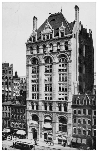 New York financial district buildings: Union Trust Company New York financial district buildings: Union Trust Company nyse stock illustrations