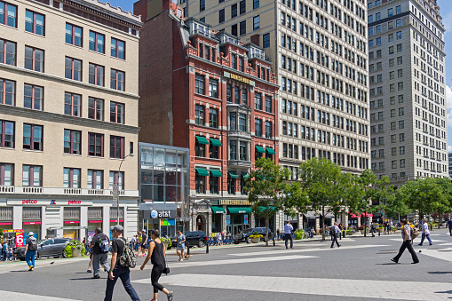 New York Manhattan Barnes Noble Bookstore On Union Square Stock