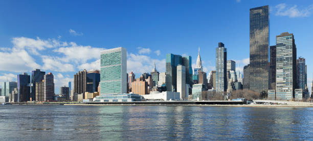 New York Skyline - United Nations stock photo