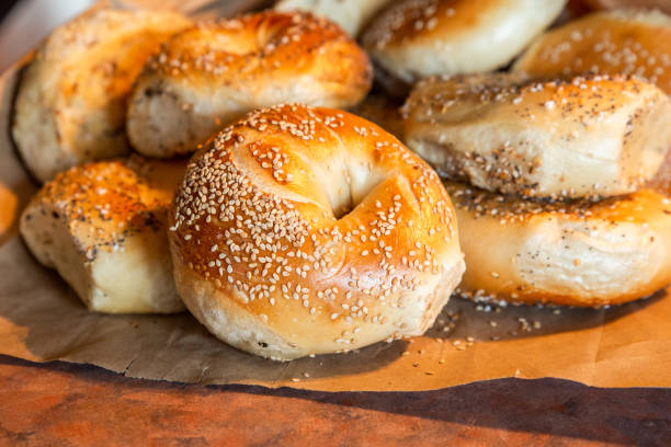 New York Style Bagels stock photo
