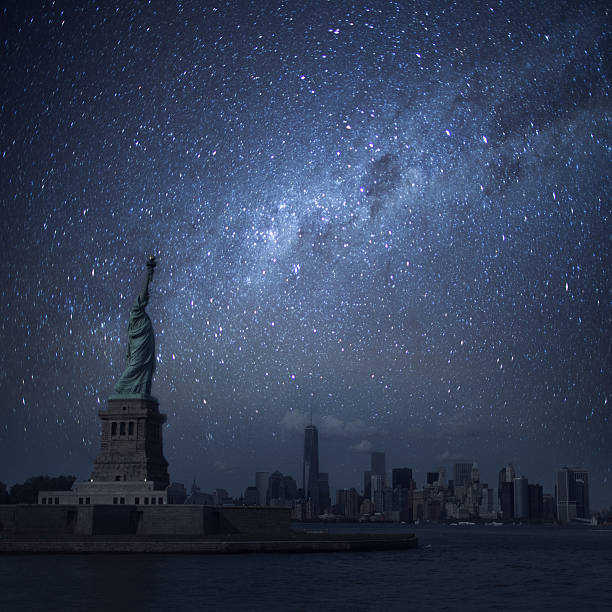 New York without  Night Lights stock photo