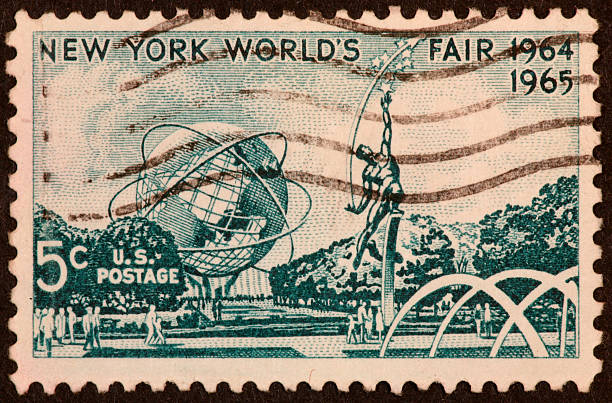 New York World's Fair 1964 1964-1965 New York World's Fair, commemorated on a US postage stamp. 1964 stock pictures, royalty-free photos & images