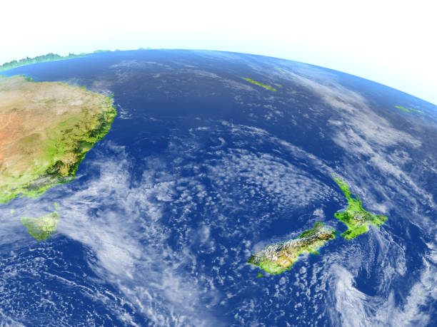 New Zealand on planet Earth stock photo