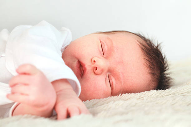 Newborn Baby Sleeping stock photo