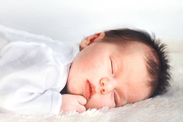 Newborn Baby Sleeping stock photo