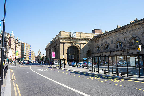 Newcastle Central Station stock photo