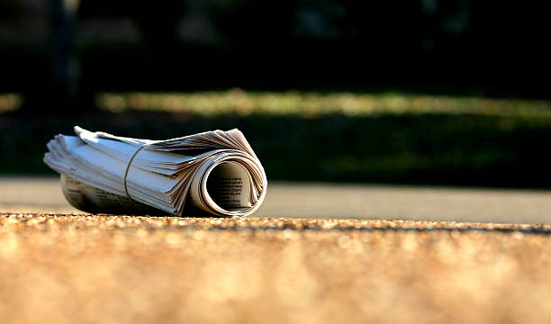 Newspaper - Morning Delivery stock photo