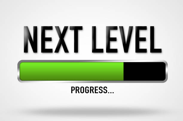 Next Level - progress bar illustration stock photo