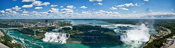 Niagara Falls Panorama  niagara falls stock pictures, royalty-free photos & images