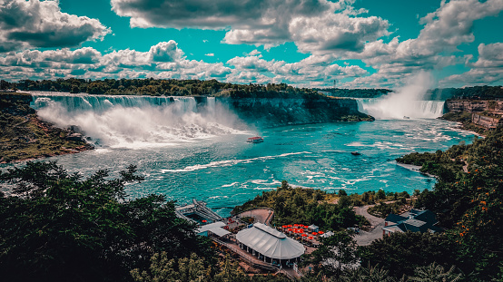 Niagara Falls during the day in late summer