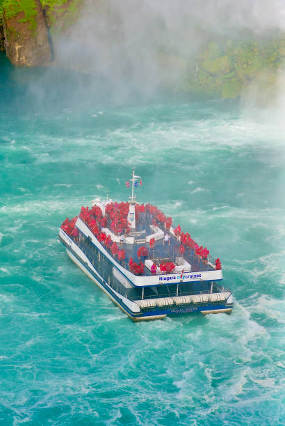 "Niagara Thunder" Tourboat at Horseshoe Falls (Canada) stock photo