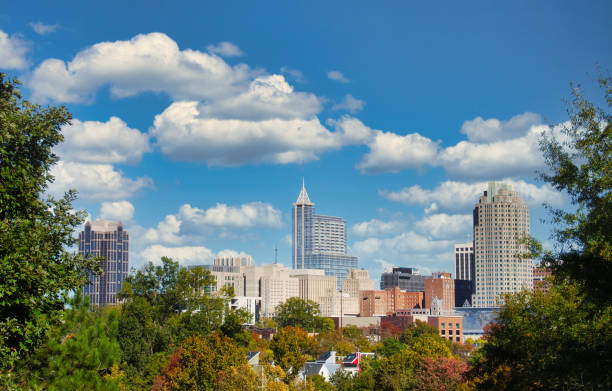 Nice Day Raleigh Cityscape stock photo