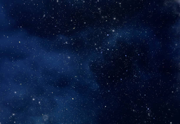 Photo of Night Sky with Stars and soft Milky Way Universe as Background or Texture