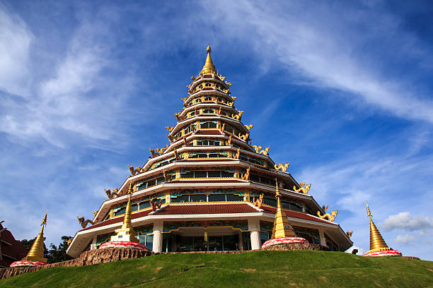 Nine story pagoda and china style stock photo
