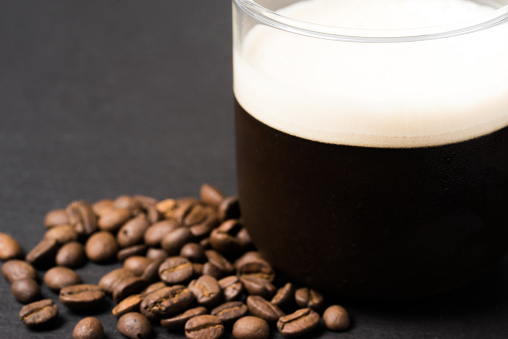 Nitro Cold Brew Coffee with Coffee Beans