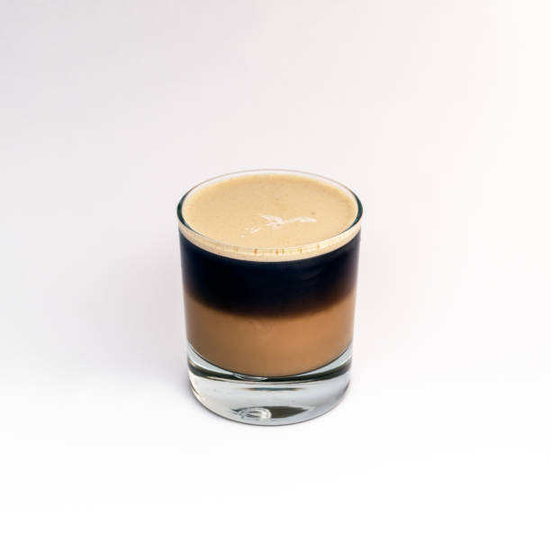Nitro Cold Brew Coffee with sweet cream. stock photo