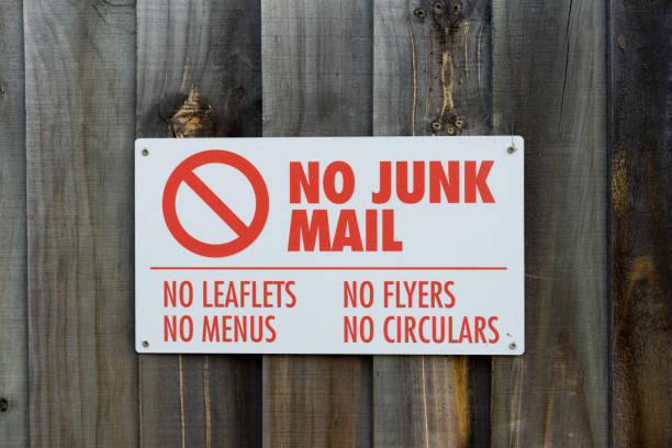 No junk mail sign. stock photo