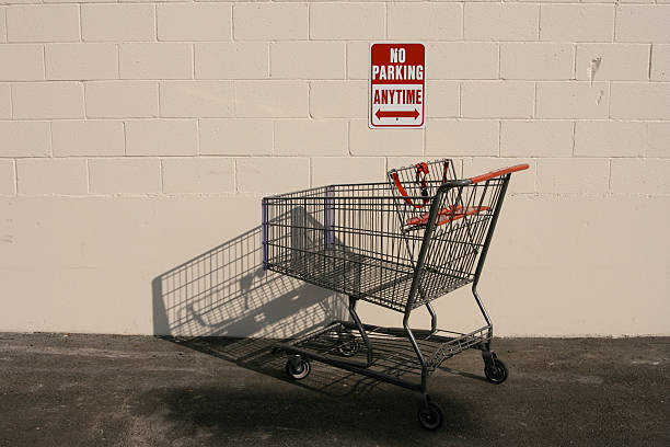 No Parking Anytime stock photo