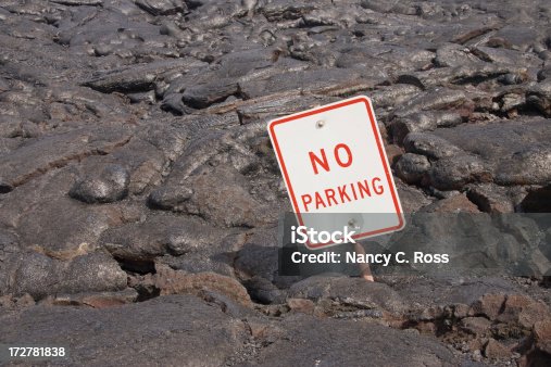 istock No Parking on Lava, Humorous Sign, Volcano Lava-flow, Molten Rock 172781838