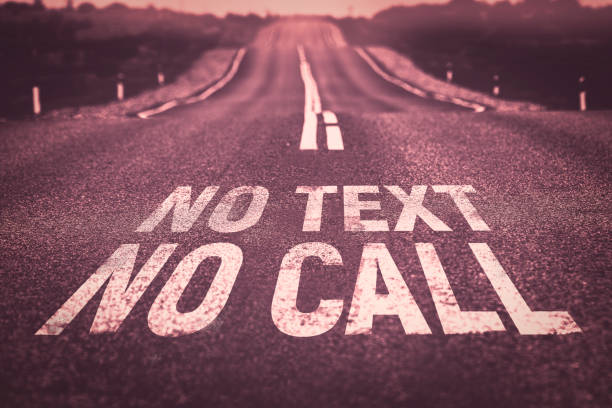 No text No call written on road No text No call written on road Road safety distracted stock pictures, royalty-free photos & images
