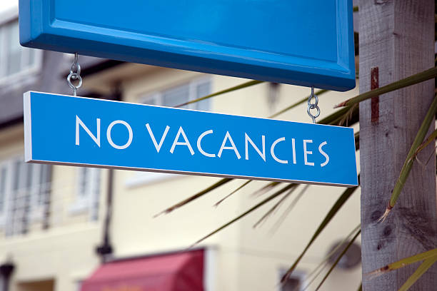 No Vacancies Sign stock photo