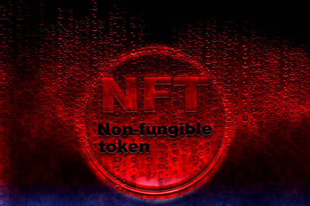 Action rouge symbolique non fongible NFT