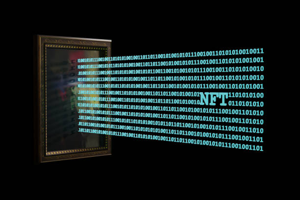 nft не взаимозаменяемые токены крипто искусства - nft стоковые фото и изображения