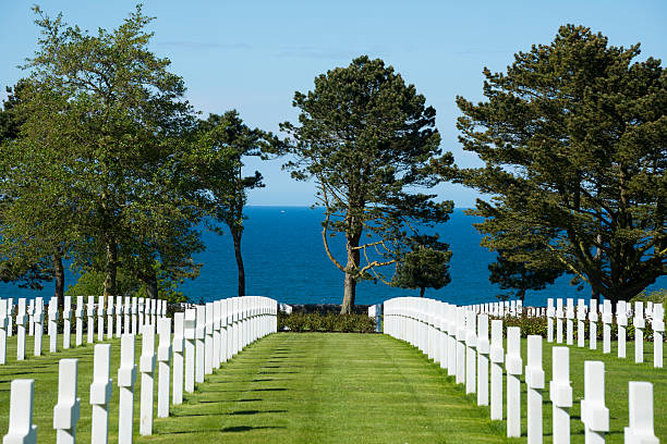 normandy american cemetery and memorial in colleville-sur-mer, f - colleville 個照片及圖片檔